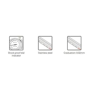 Freemans 300 mm / 12 inch Stainless Steel Dial Caliper, FVD300