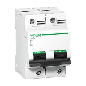 Schneider Electric 80 Amp / 15kA AC Miniature Circuit Breakers - C120H (2 Pole & C Curve), A9N18457