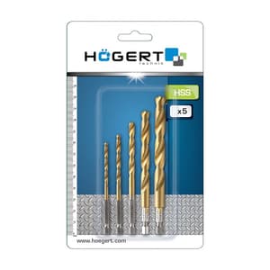 Hogert 5 Pcs Metal Drill Bit Set, HT6D180
