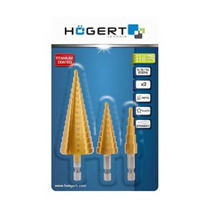 Hogert 4 - 32 mm Step Drill Bit Set (3 Pcs), HT6D325