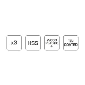 Hogert 3 Pcs Drill Saw Bits Set, HT6D336