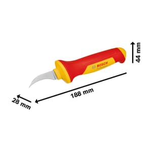 Bosch 200 mm VDE Dismantling Knife With Hooked Blade, 1 600 A02 NF6