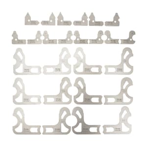 Mitutoyo 0.5 - 13 mm Radius Gauge Set (26 Leaves), 186-902