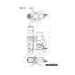 Metabo 1200W Magnetic Core Drill, MAG 50
