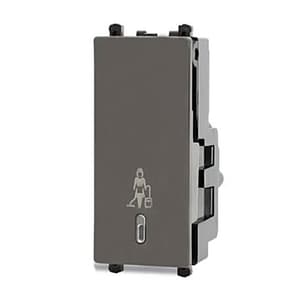 Schneider Electric Zencelo 2 Module Make My Room Switch - Dark Grey (Pack of 10 Pcs), INH8455(BZ)
