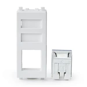Schneider Electric Zencelo RJ 45 Cat 6 Data Outlet With Shutter - White (Pack of 10 Pcs), IN8431RJ6