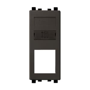 Schneider Electric Zencelo Data Outlet Wall Plate - For RJ 45 Key Stone Jack - Dark Grey (Pack of 10 Pcs), IN8431RJC(BZ)