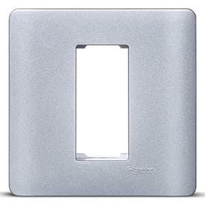 Schneider Electric Zencelo 1 M Grid & 1 Module Cover Frame - Satin Silver (Pack of 10 Pcs), IN8401C(SA)