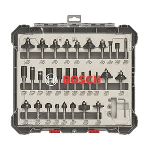 Bosch 8.00 mm Shank Trimming & Edging Router Bits Set (Pack Of 30 Pcs), 2 607 017 475