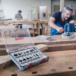 Bosch 1/4 Inch Shank Trimming & Edging Router Bits Set (Pack Of 30 Pcs), 2 607 017 476
