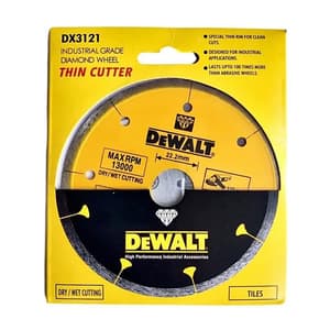 Dewalt 4-1/2 inch / 115 mm Industrial Grade Continuous Diamond Wheel Thin Cutter (Porcelain Tiles), DX3121