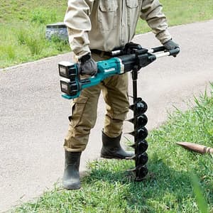 Makita 18V X2 (36V) LXT BL 200 mm Cordless Earth Auger with Rapid Charger & 2 Pcs 5.0Ah Batteries, DDG461PT2