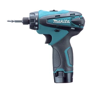 Makita 10.8V Li-Ion 6.35 mm (1/4") mm Cordless Drill Driver with Charger & 2 Pcs 1.3Ah Batteries, DF030DWE