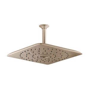 Kohler Rain Max 305 mm Square Single-Function Rainhead In Brushed Bronze Finish, K-26856IN-BV