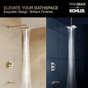 Kohler Rain Max 254 mm Square Single-Function Rainhead In Rose Gold Finish, K-26855IN-RGD