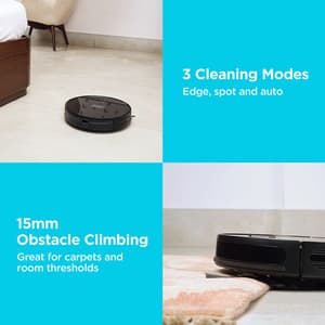 Black+Decker Alexa & Google Enabled Multi-Utility Robotic Vacuum Cleaner With 120 min Runtime (Smart App & Voice Enabled), BRVA425B10