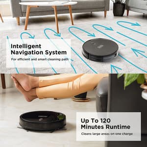 Black+Decker Alexa & Google Enabled Multi-Utility Robotic Vacuum Cleaner With 120 min Runtime (Smart App & Voice Enabled), BRVA425B10