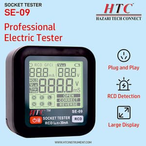 HTC AC 30 - 260V / 45 - 65Hz Socket Tester, SE-09