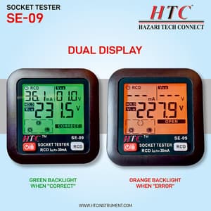 HTC AC 30 - 260V / 45 - 65Hz Socket Tester, SE-09