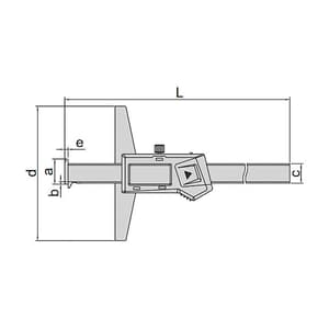 Insize 200 mm / 8 inch Digital Double Hook Depth Gauge, 1144-200A