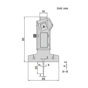 Insize 25 mm / 0.1 inch Mini Digital Depth Gauge, 1145-25A