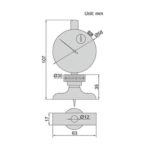 Insize 10 mm Dial Depth Gauge, 2341-101A