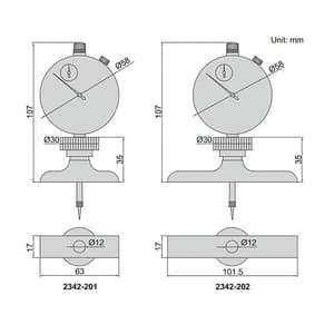 Insize 300 mm Dial Depth Gauge, 2342-202