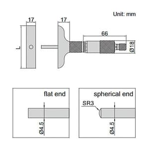 Insize 0 - 25 mm Depth Micrometer, 3240-25