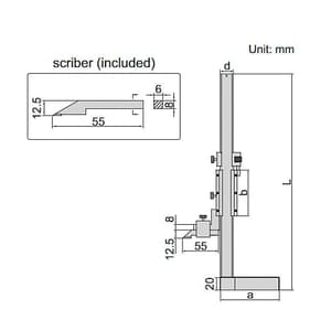 Insize 200 mm Vernier Height Gauge, 1253-200