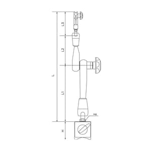 Ozar 80 kgf Articulating Arm Magnetic Base with Fine Adjustment, AMB-9427