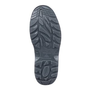 Karam Men's Deluxe Leather Safety Shoe - Fibre Toe (Black & Light Grey), FS01BL