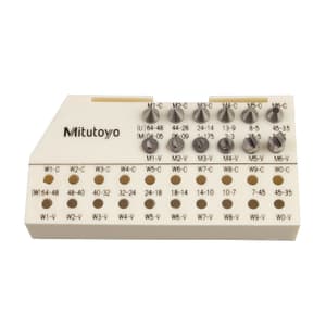 Mitutoyo 6 Pairs Interchangeable Anvil-spindle Screw Thread Micrometer Tip Set, 126-800