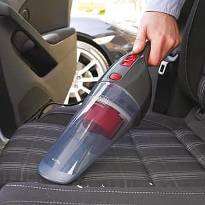 Black+Decker 12V Powerful Dustbuster Car Vacuum Cleaner with 6 Accessories (Red & Black), NV1210AV-B5