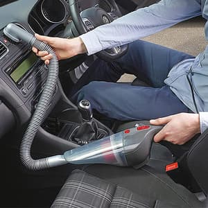 Black+Decker 12V Powerful Dustbuster Car Vacuum Cleaner with 6 Accessories (Red & Black), NV1210AV-B5