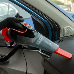 Black+Decker 12V Powerful Dustbuster Automatic Car Vacuum Cleaner with 4 accessories (Black and Orange), ADV1210