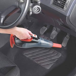 Black+Decker 12V Powerful Dustbuster Automatic Car Vacuum Cleaner with 4 accessories (Black and Orange), ADV1210