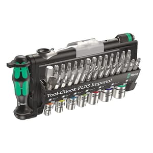 Wera 39 Pcs 1/4 Inch Sq. Drive Tool-Check PLUS Imperial, 05056491001