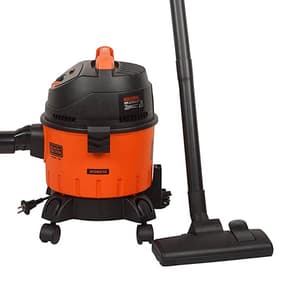 Black+Decker 10-Litre, 1200 Watt, 16 KPa High Suction Wet & Dry Vacuum Cleaner & Blower with HEPA Filter & Reusable Dustbag (Red), WDBD10