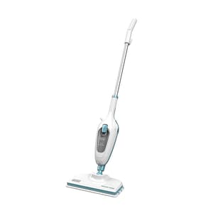 Black+Decker 1300-Watt 5-in-1 Steam Mop With 99.9% Germ Protection (White/Blue), FSMH13E5-QS