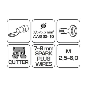 Hogert 9 inch / 215 mm Insulated Wire Stripper Plier, HT1P220