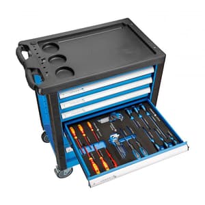 Hogert 6 Drawers Tool Cabinet with Tools (171 Pcs), HT7G052
