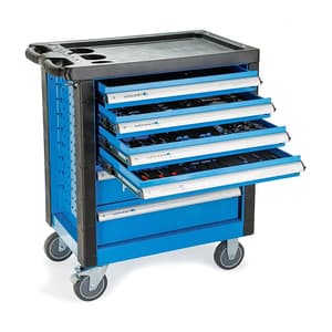 Hogert 6 Drawers Tool Cabinet with Tools (171 Pcs), HT7G052