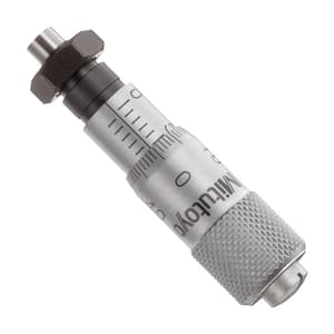 Mitutoyo 0 - 6.5 mm Miniature Micrometer Head with Clamp Nut (Flat), 148-203-10