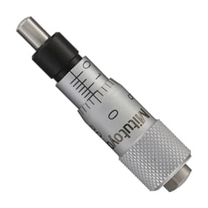 Mitutoyo 0 - 0.25 inch Miniature Micrometer Head without Clamp Nut (Spherical), 148-206-10