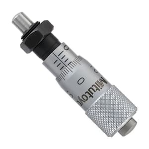 Mitutoyo 0 - 6.5 mm Miniature Micrometer Head with Clamp Nut (Spherical), 148-207-10