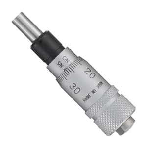 Mitutoyo 6.5 - 0 mm Miniature Micrometer Head without Clamp Nut (Reverse Reading), 148-209-10