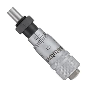 Mitutoyo 6.5 - 0 mm Miniature Micrometer Head with Clamp Nut (Reverse Reading), 148-211-10