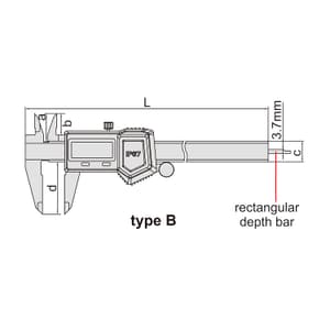Insize 150 mm / 6 inch Waterproof Digital Caliper, 1118-150B