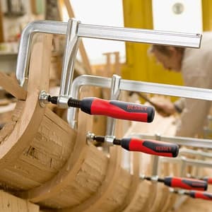 Bessey 200 mm All-Steel Screw Clamp with 2-component Plastic Handle, GZ20-2K