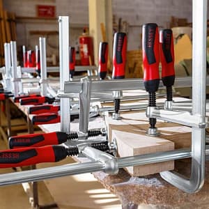 Bessey 200 mm All-Steel Screw Clamp with 2-component Plastic Handle, GZ20-2K